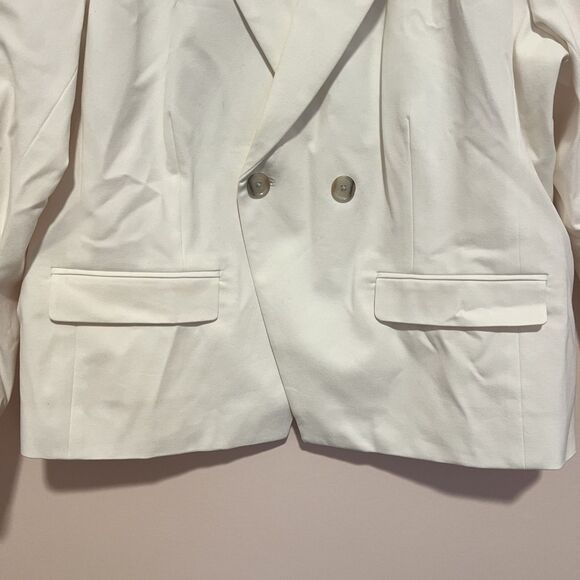 NWT J. Crew Devon Blazer in Bi-Stretch Cotton Blend in Ivory Size 20 Style BP412 - Picture 12 of 14